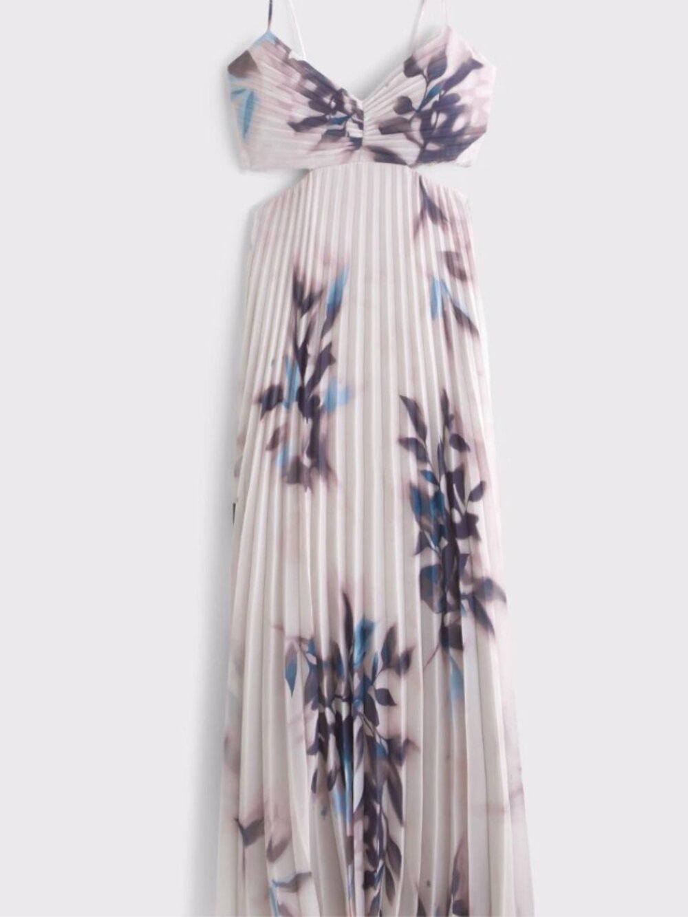 NWT Abercrombie & Fitch Womens Giselle Babydoll Cutout Maxi Dress Floral XS Tall - Picture 7 of 8